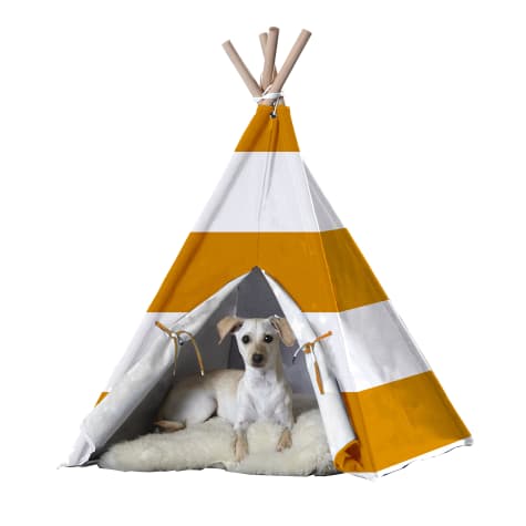 Zoovilla Pet Teepee Orange Stripe