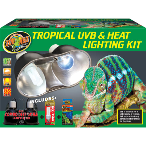 Zoo Med Tropical UVB & Heat Lighting Dual Kit, 100 Watt