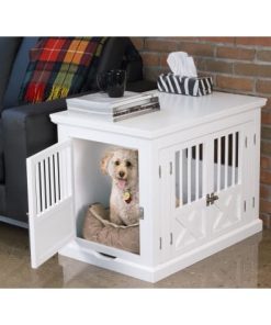 Zoovilla Triple Door White Dog Crate, 30.63" L X 20.39" W X 23.23" H