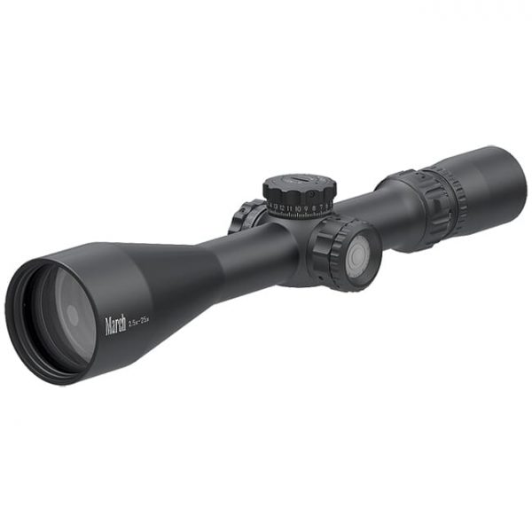 March Compact Tactical 2.5-25x52 MTR-FT Reticle 1/4MOA Illuminated Riflescope D25V52TI