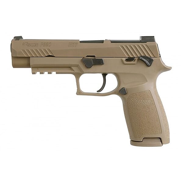 Sig Sauer M17 P320 Pistol 9mm Coyote Manual Safety SIGLITE w/DeltaPoint Pro Plate (2) 17rd Mag 320F-9-M17-MS