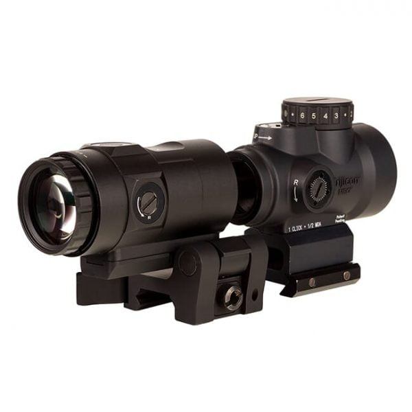 Trijicon 1x25 MRO HD Reflex w/ Full Co-Witness Mount & 3x Magnifier w/ QD Adjustable Height Mount - MRO-C-2200057