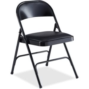 Lorell ded Seat Folding Chair, Steel Powder Color, 4 Chairs (LLR62526)