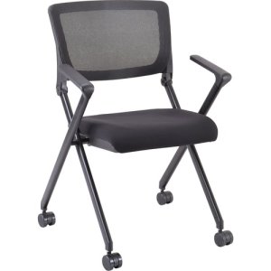 Lorell Nesting Chairs with Arms, Black, 2 Chairs (LLR41845)