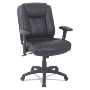 Alera CC Series Executive Mid-Back Leather Chair w/Adj Arms (ALECC4219)