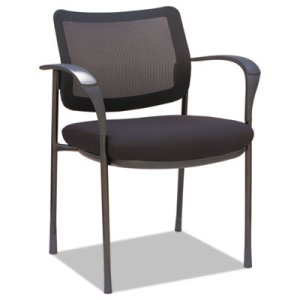 Alera IV Series Mesh Back Guest Chairs, Black, 2 Chairs (ALEIV4314A)