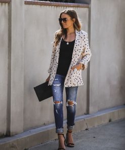 ZELDA POCKETED POLKA DOT BLAZER