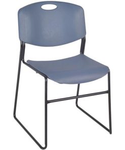Zeng 31''H Armless Stackable Metal Frame Chair - Set of 50 - Blue