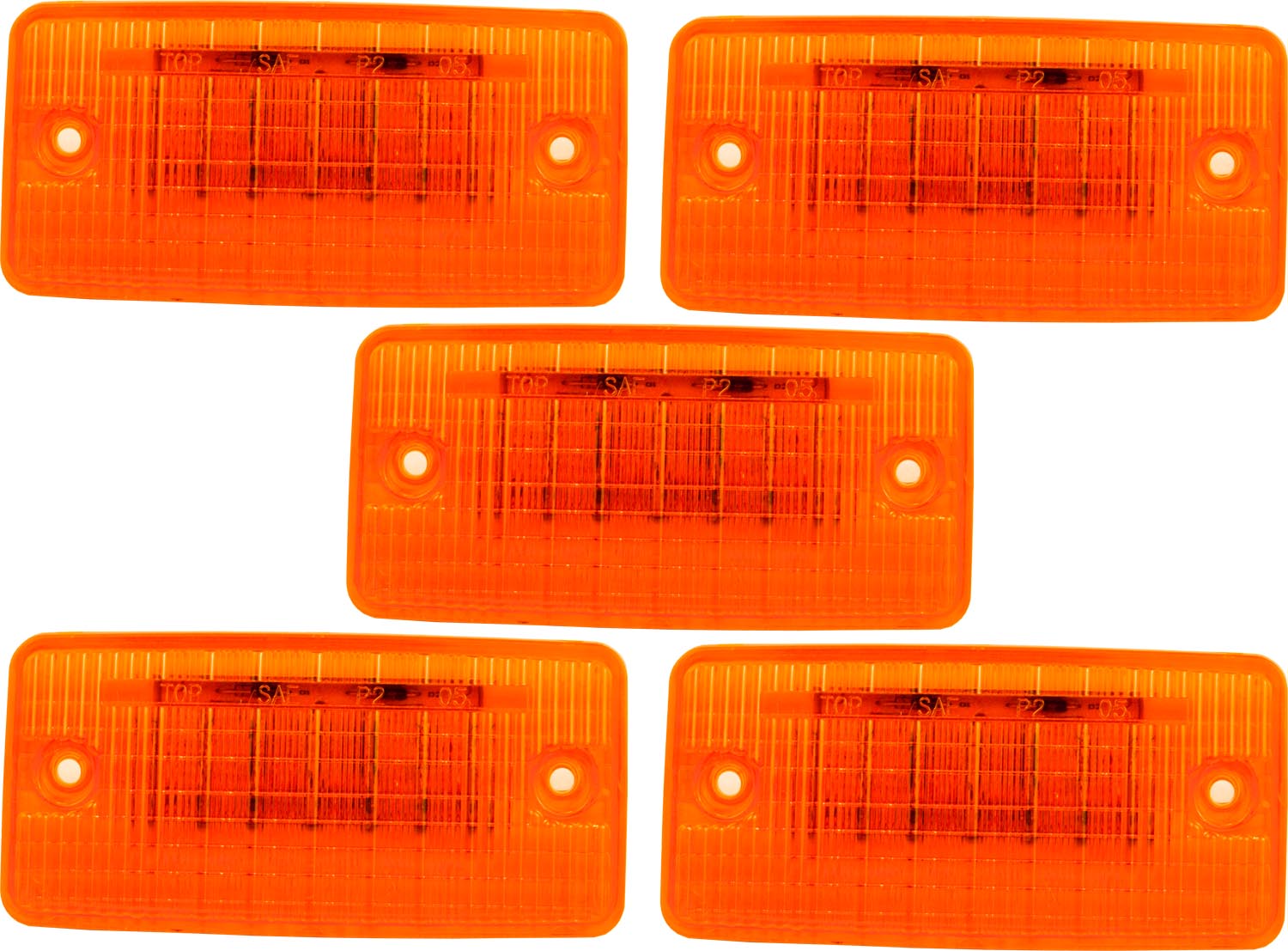 (5) 4.5" x 2.25" Amber LED Marker Light Truck Cab Lamps