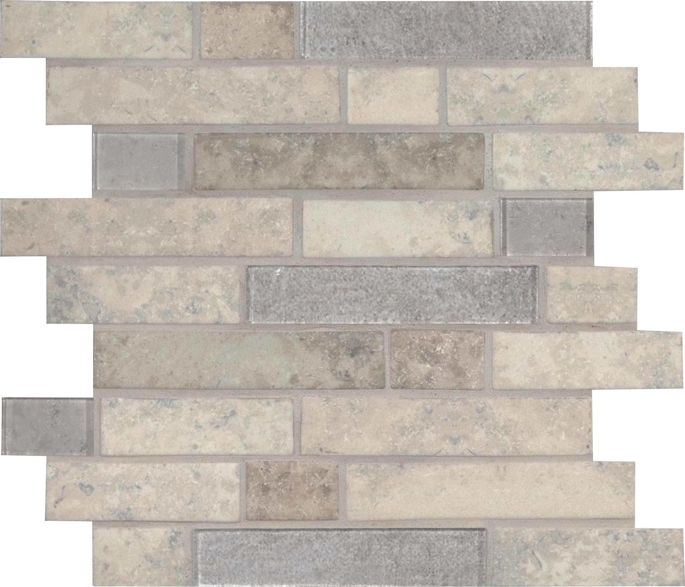 Zodia Interlocking 11.81 in. x 11.81 in. x 6 mm Glass Mesh-Mounted Mosaic Tile (14.55 sq. ft. / case)