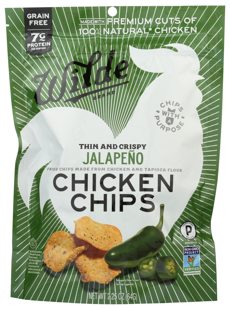 (12 Pack) Wilde - Chicken Chips Jalapeno, 2.25 Oz