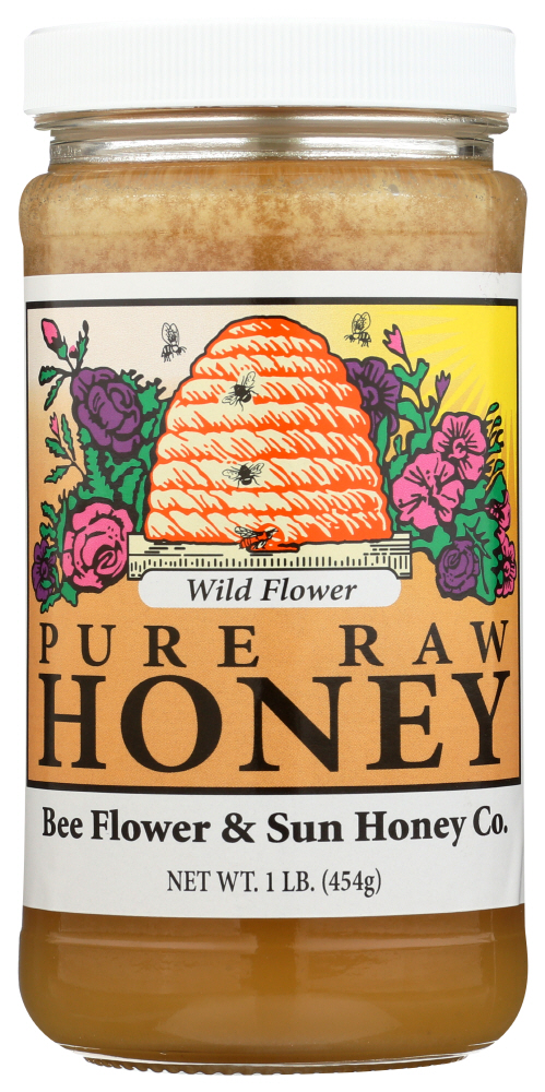 (12 Pack) Bee Flower And Sun Honey - Wild Flower, 16 Oz