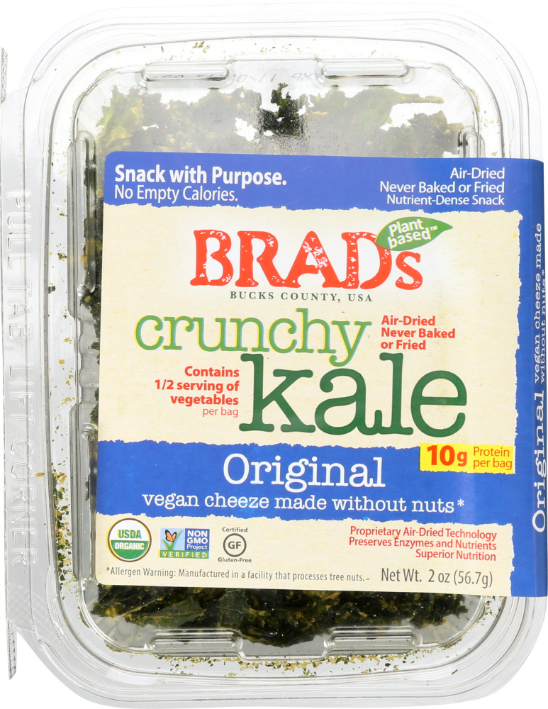 (12 Pack) Brad'S Plant-Based Crunchy Kale, Original, 2 Oz.