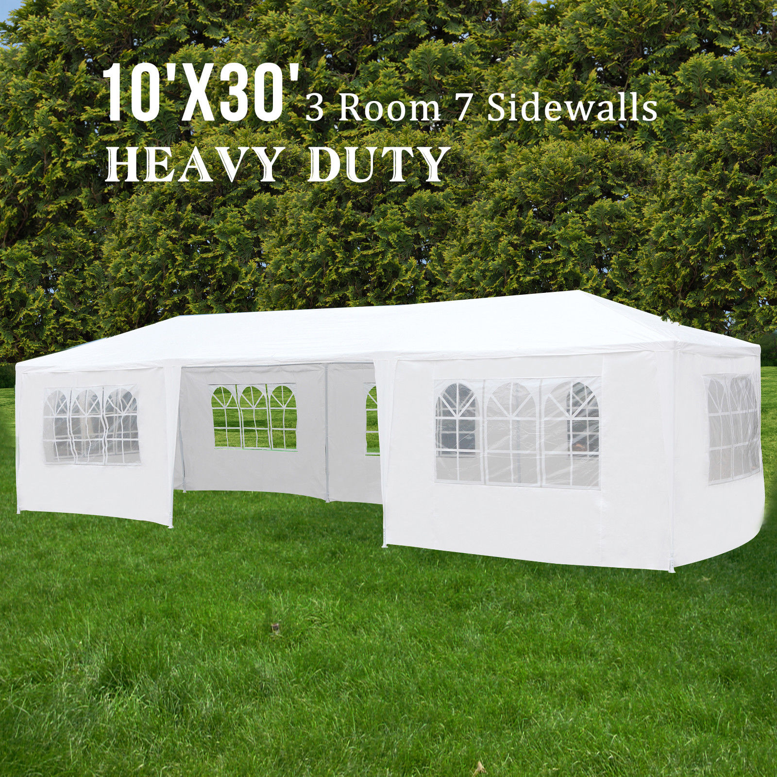 Zimtown 10'x30' Party Tent Wedding Canopy Gazebo Pavilion Event with 7 Walls