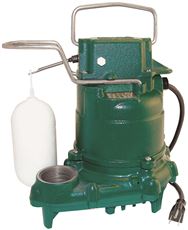 Zoeller Cast-Iron Automatic Submersible Sump Pump, 1/3 Hp