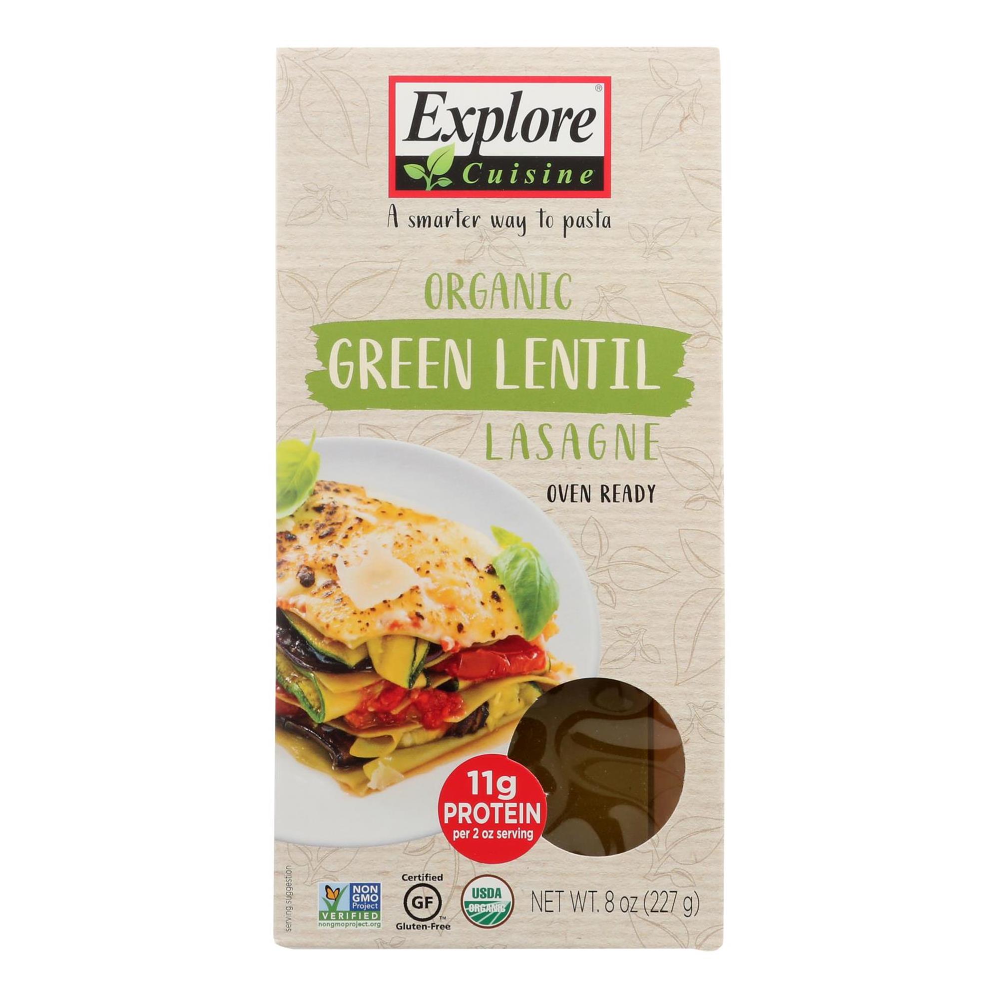 (12 Pack) Explore Cuisine Organic Green Lentil Lasagne, 8 Oz