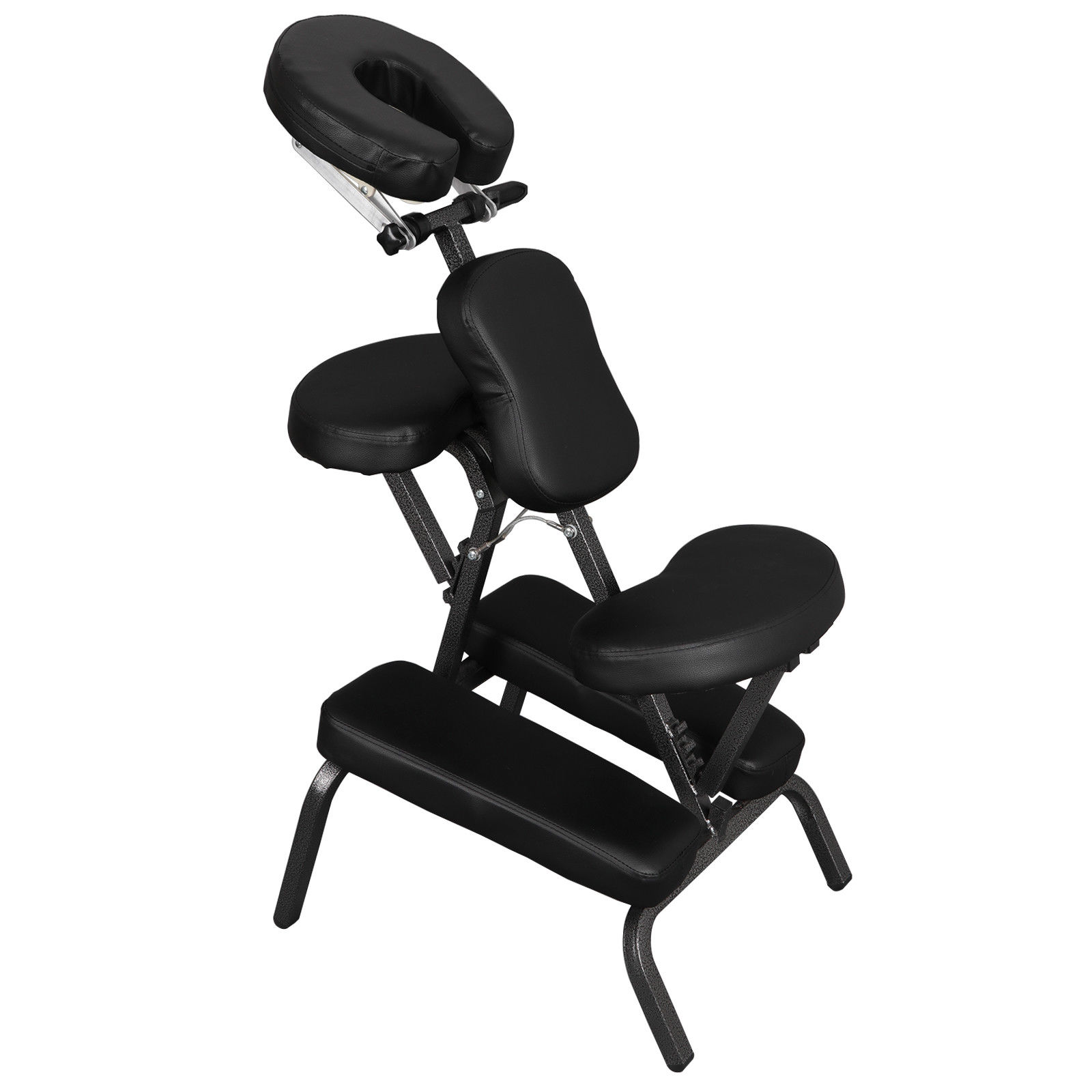 Zeny Portable Folding PU Leather Pad Travel Massage Tattoo Salon Spa Chair Black
