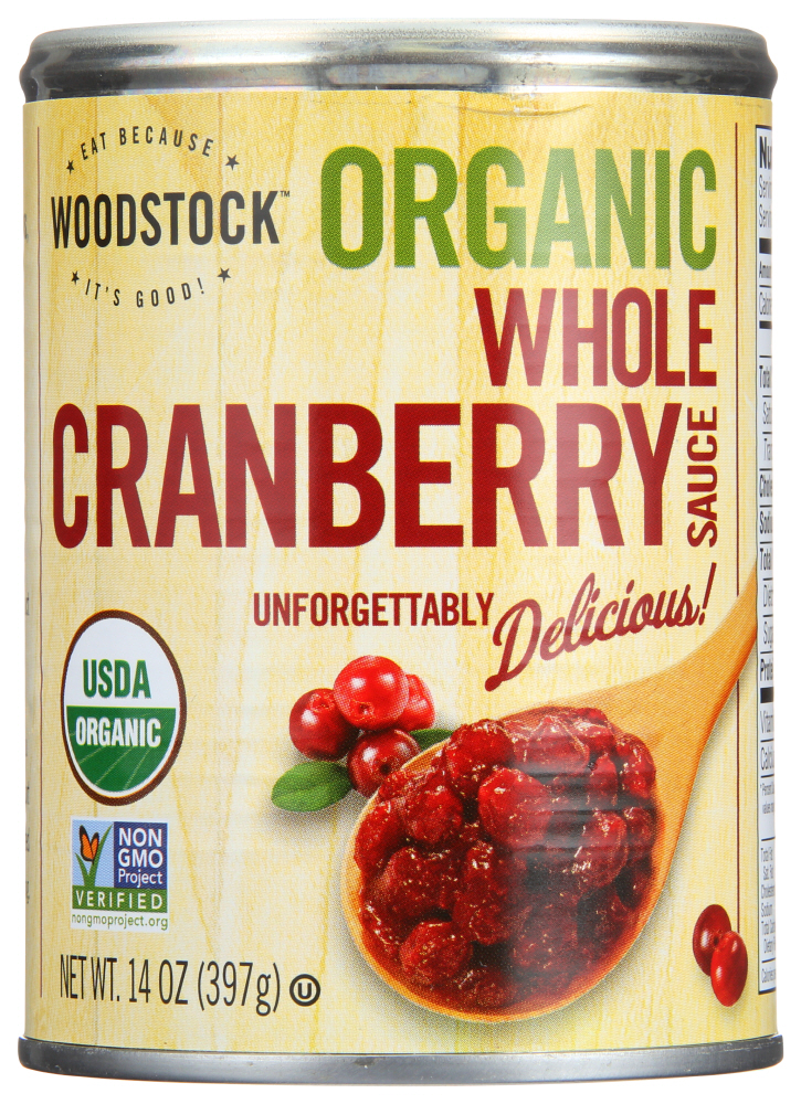 (12 Pack) Woodstock Organic Cranberry Sauce,14 Oz.