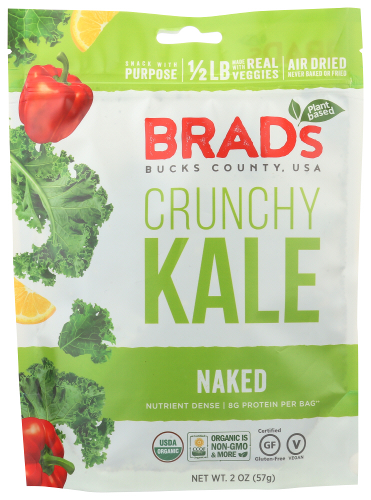 (12 Pack) Brad'S Plant-Based Foods, Crunchy Kale, 2 Oz. Plastic