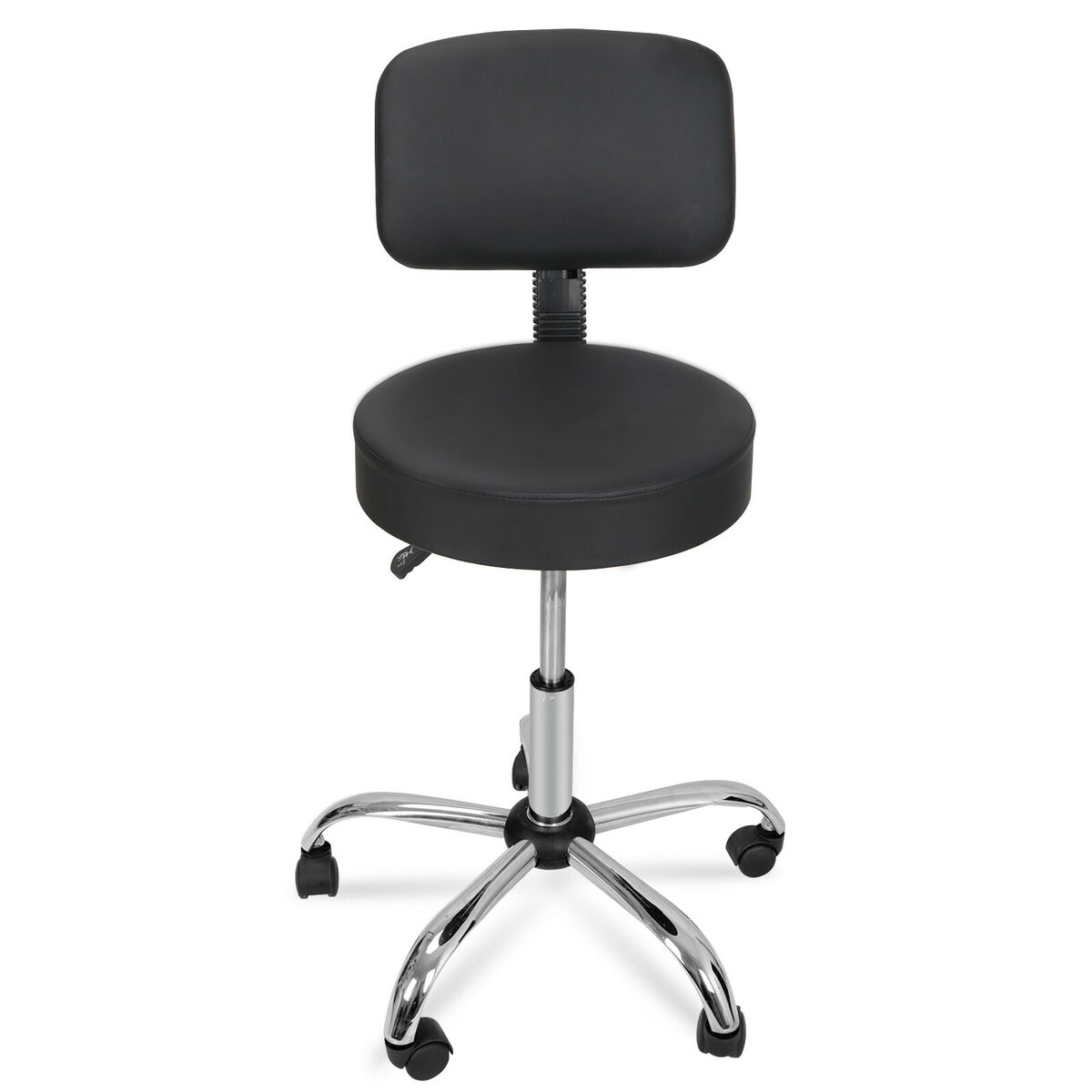 ZENSTYLE Hydraulic Swivel Medical Salon Stool Clinic Spa Massage Stool Rolling Manicure Chair W/Backrest for Tattoo Facial Spa