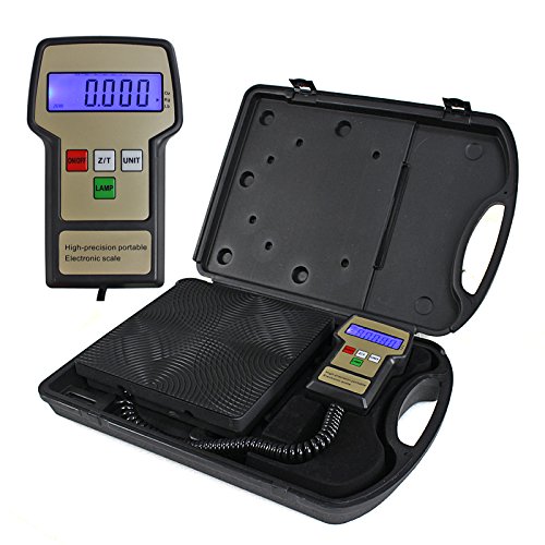 Zeny Portable 220 Lbs Digital Refrigerant Electronic Charging/Recover Scale HVAC with Case
