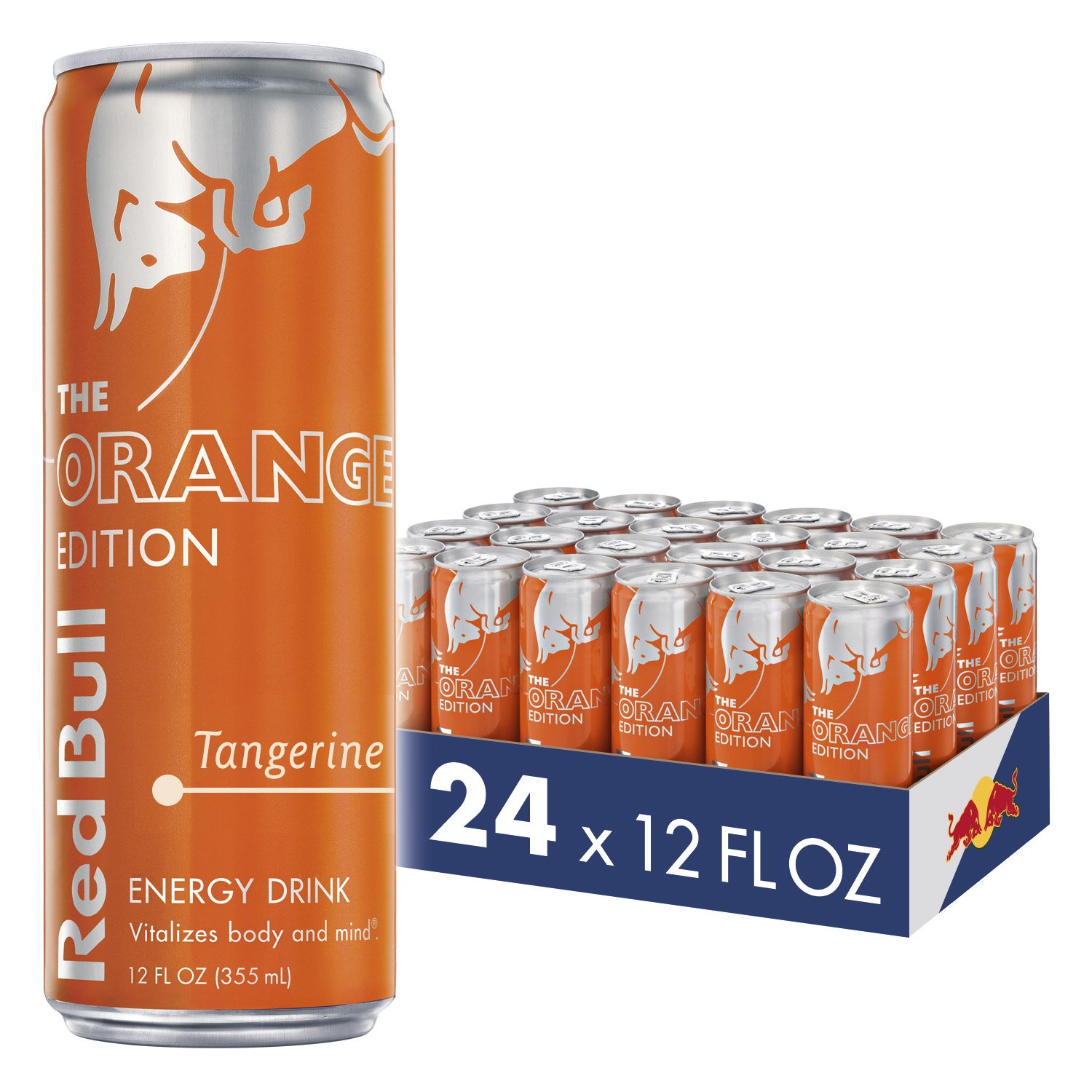 (24 Cans) Red Bull Energy Drink, Tangerine, Orange Edition, 12 fl oz