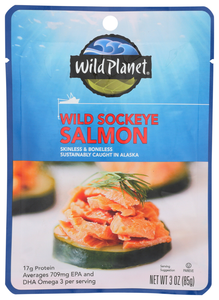 (24 Pack) Wild Planet Salmon Wild Sockeye, 3 Oz
