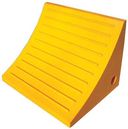 ZORO SELECT 1GUL5 Wheel Chock,15 In W x 11 In H,Yellow