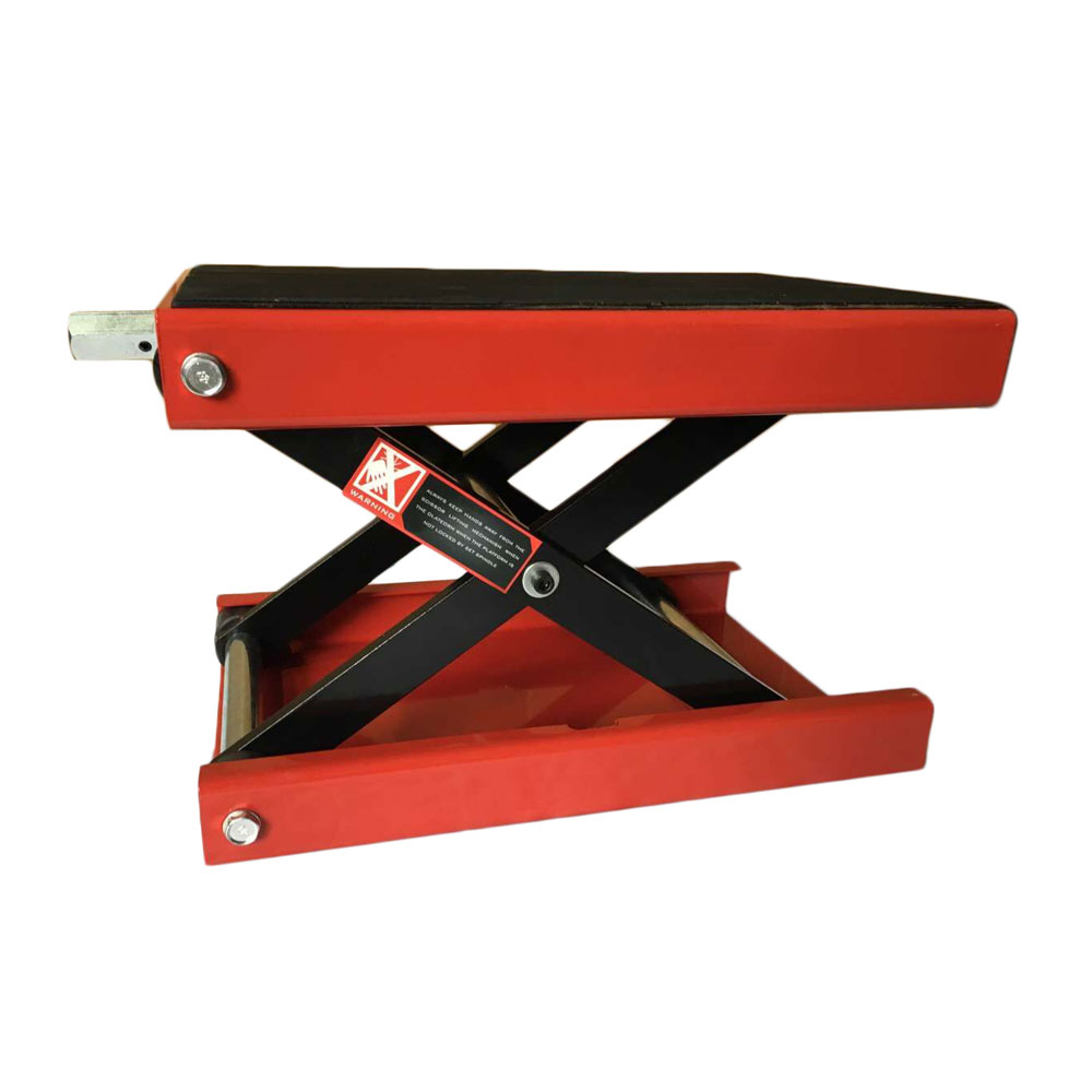 Zimtown 1100LB Wide Deck Motorcycle Center Scissor Lift Jack Hoist Stand Bikes ATV Red
