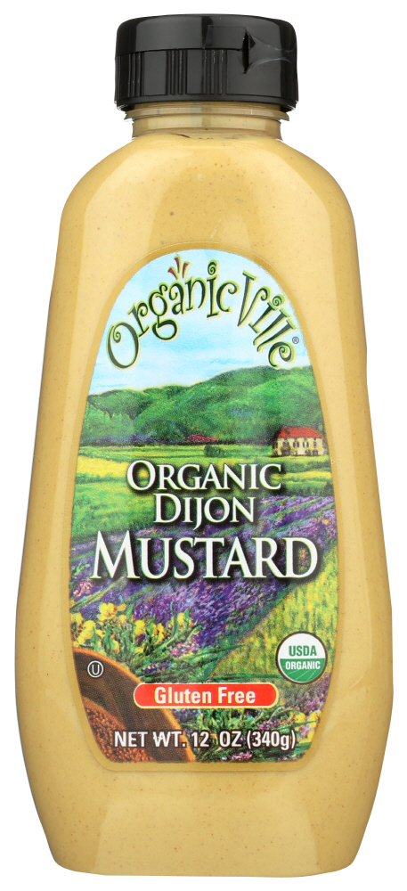 (12 Pack) Organic Ville Stone Ground Organic - Mustard , 12 Oz