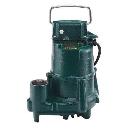 ZOELLER Sump Pump,1/2 HP,1-1/2In NPT,23ft Max,CI N98