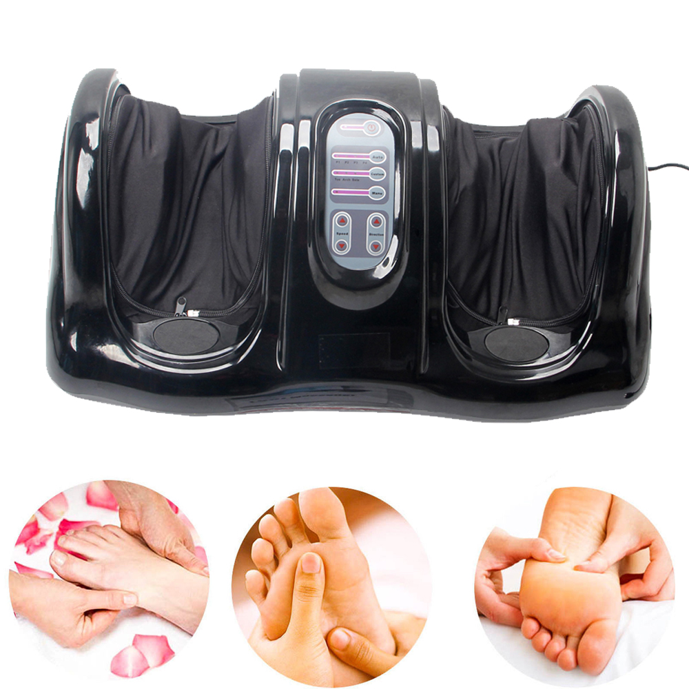 Zimtown Black Shiatsu Foot Massager, Therapeutic Kneading and Rolling w/ Remote, 5 types of massage