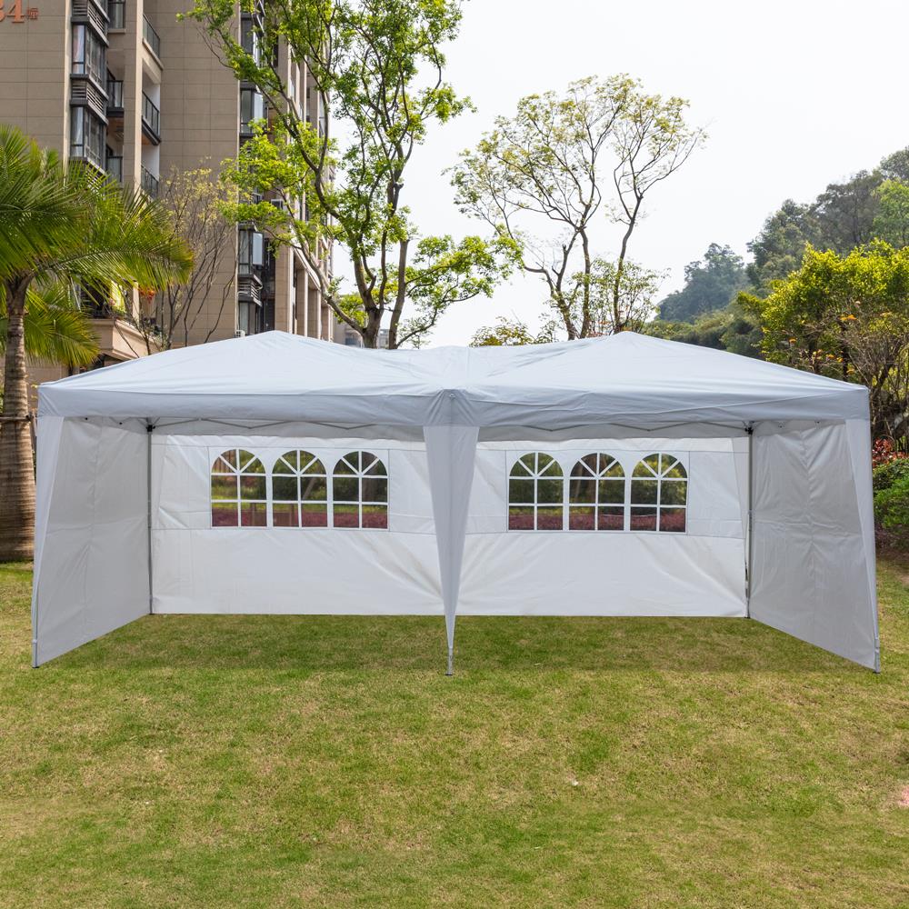 Zimtown 10' x 20' Outdoor EZ POP UP Party Tent Patio Wedding Canopy Gazebo Pavilion Car Tent W/4Side Walls