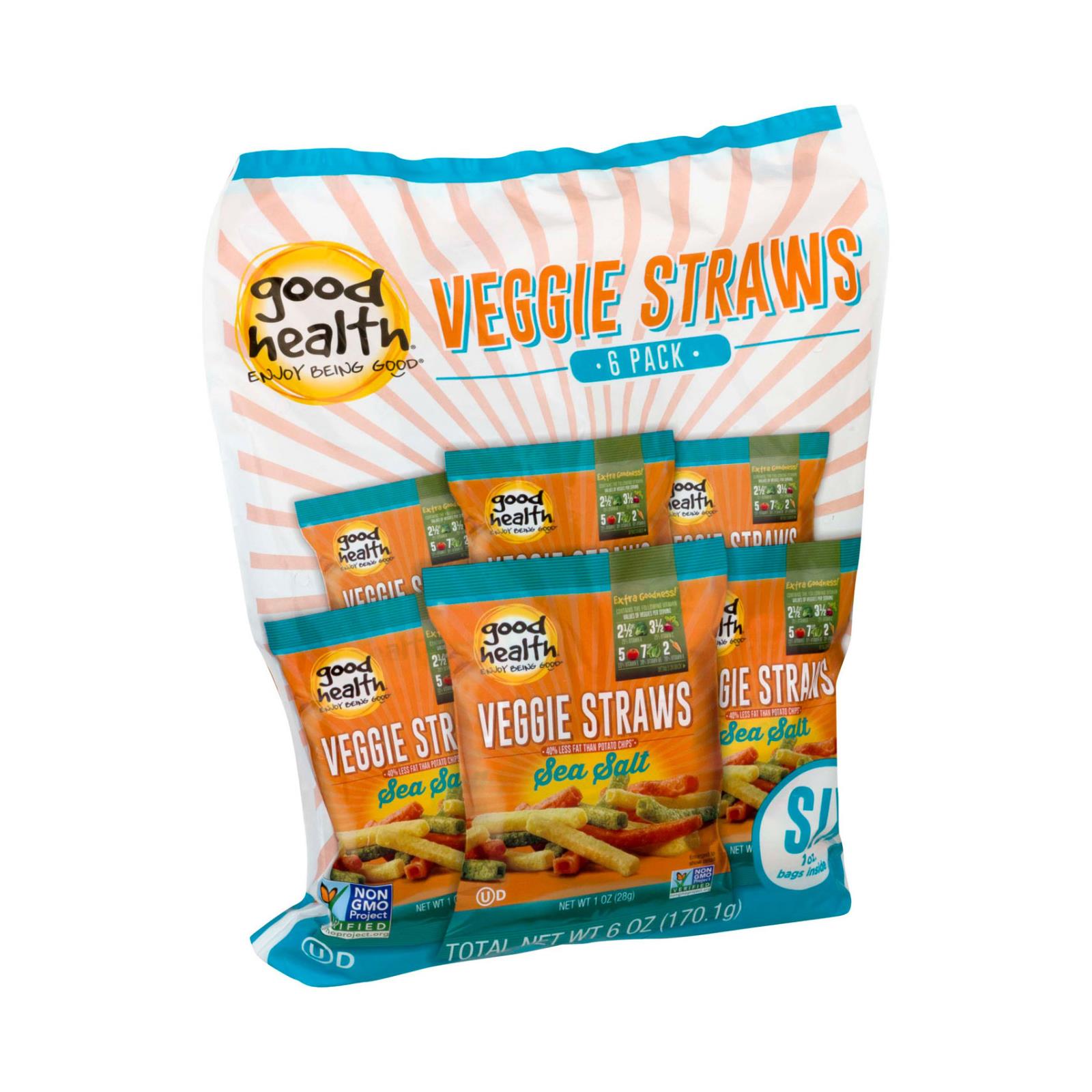 (8 Pack) Good Health Veggie Straws Sea Salt, 1 Oz.