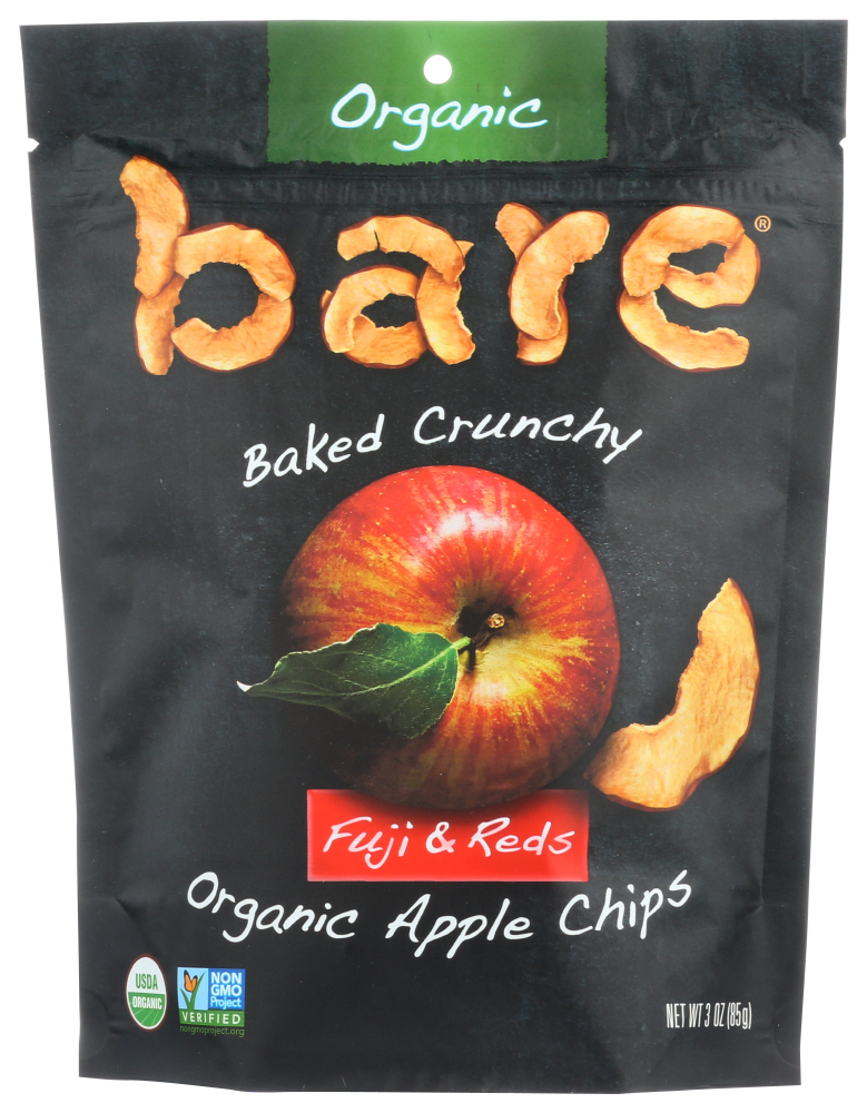 (12 Pack) Bare Food Organic Fuji & Reds Apple Chips, 3 Oz.