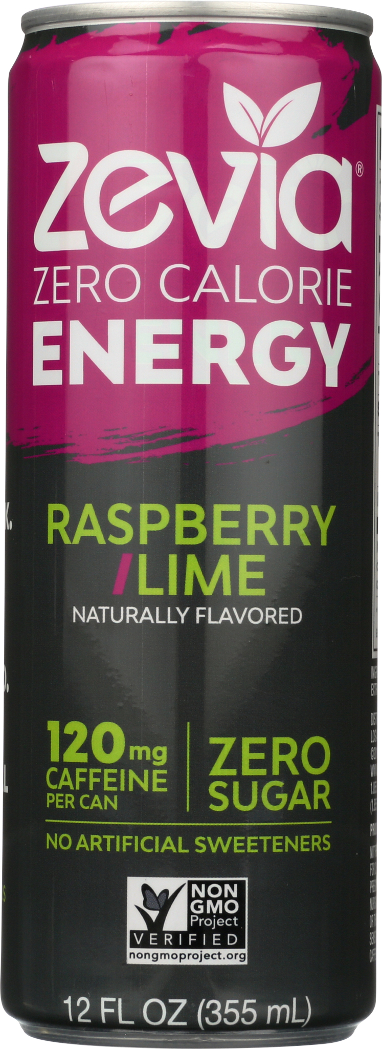 ZEVIA ENERGY RASPBERRY LIME ZERO CALORIE 12 OZ