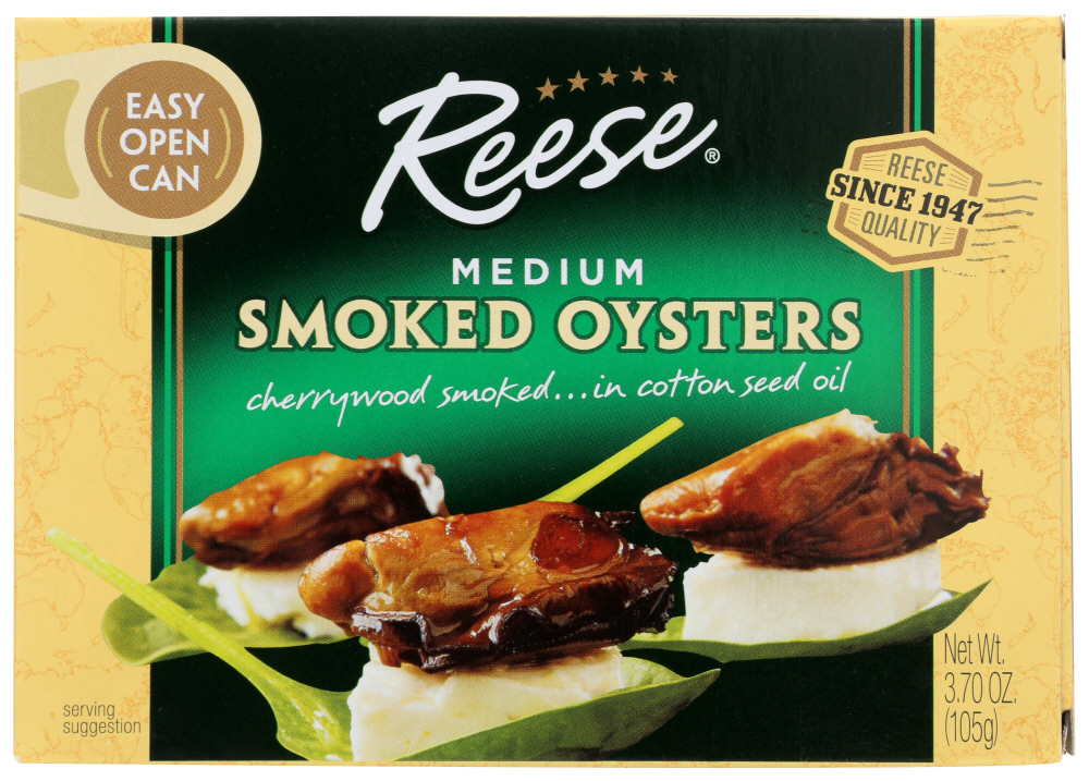 (10 Pack) Reese Oysters Smoked Medium, 3.7 Oz