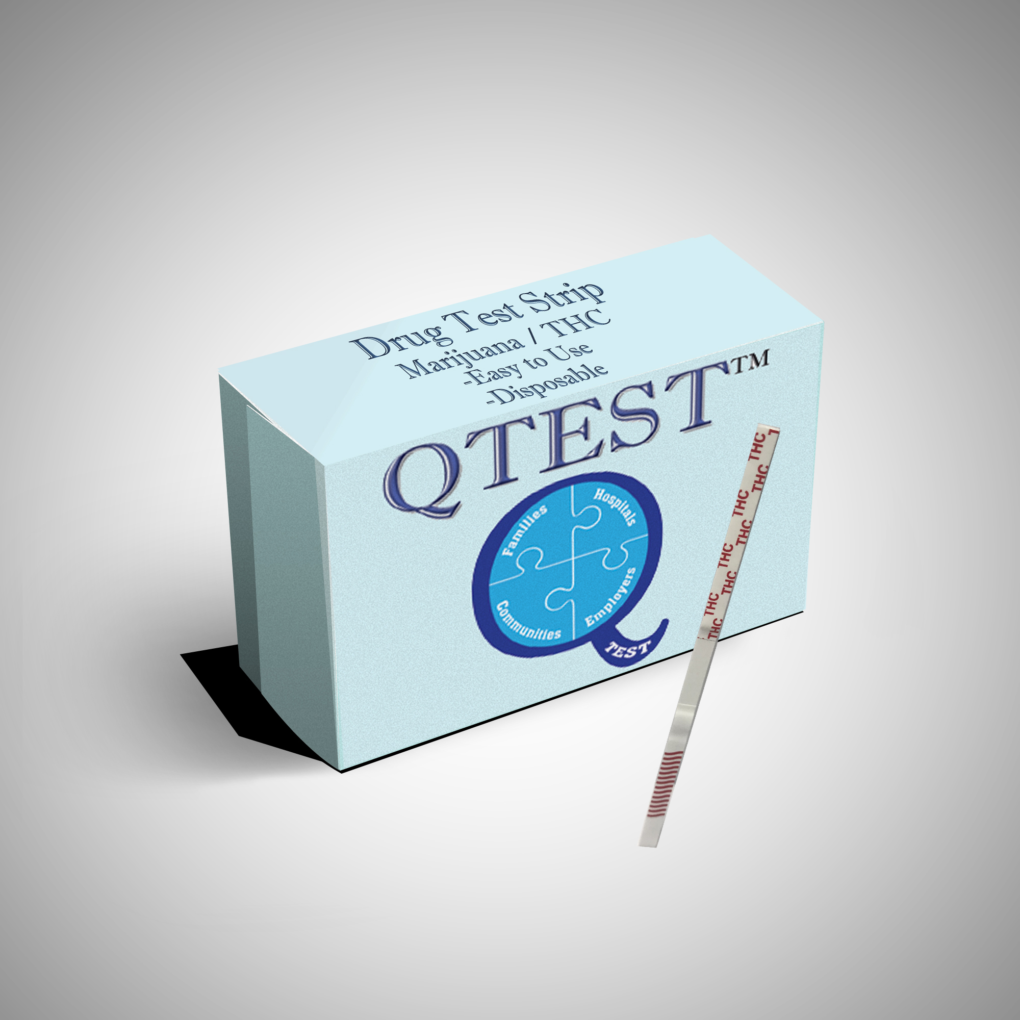 (100 pack) QTEST THC Urine Drug Test Strips Tests for Marijuana, Weed, Pot, Hashish