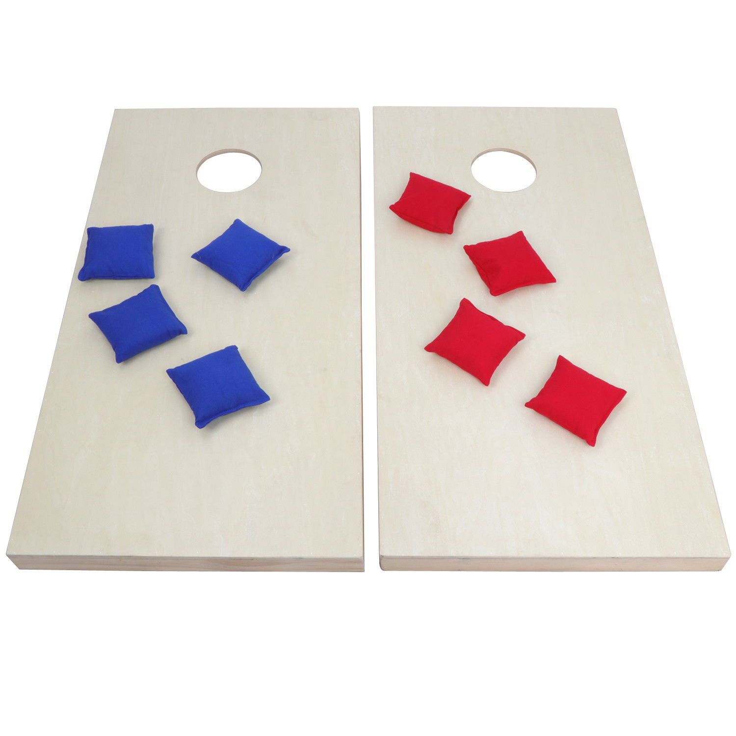 Zeny 4'x2' Wood Cornhole Boards Outdoor Tailgate Game Kit, with 8 Premium All-Weather Bean Bags and Portable Tote Carrying Case