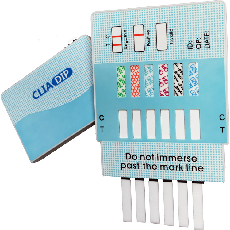 (25 Pack) 6 Panel Drug Test Dip Cards. Each Dip Tests for 6 Drugs.