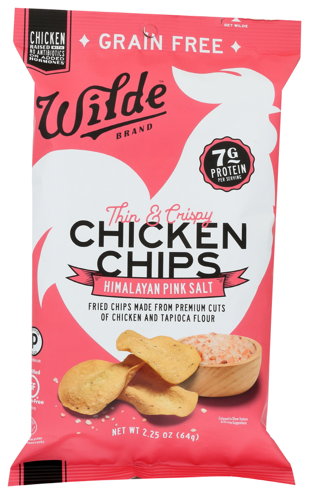(12 Pack) Wilde Chicken Chips With Himalayan Pink Sea Salt, 2.25 Oz