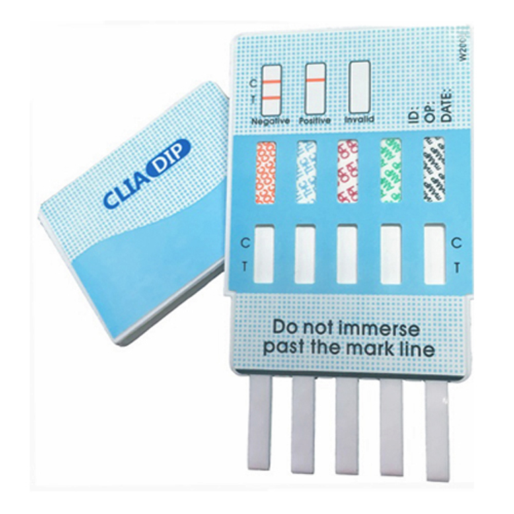(100 Pack) 5 Panel Drug Test Dip Tamper Proof - Amp (Amphetamine), Coc (Cocaine), Mamp (Methamphetamine, Opi (Opiates), Thc (Marijuana)