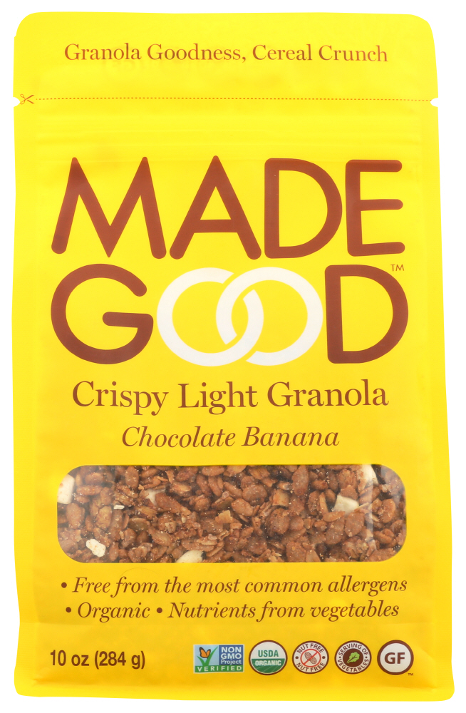 (8 Pack) Madegood Chocolate Banana Crispy Light Granola, 10.0 Oz
