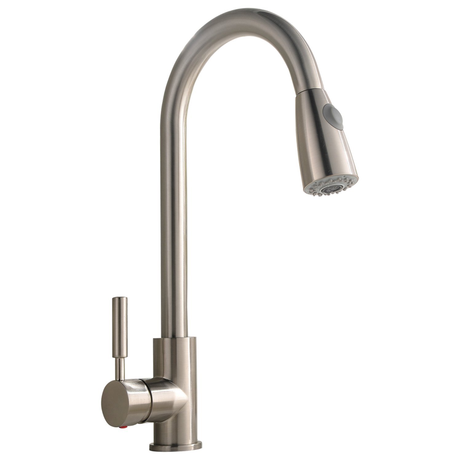 Zimtown Commercial Single Handle Pull-Down Kitchen Faucet