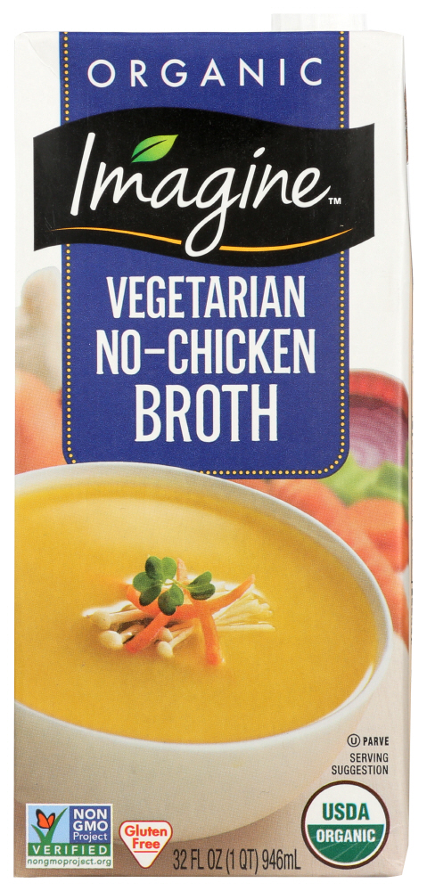 (12 Pack) Imagine Foods Broth, No Chicken Organic, 32 fl oz