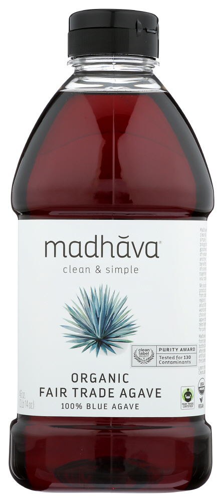 (4 Pack) Madhava Honey Agave Nectar - Organic - Raw , 46 Oz