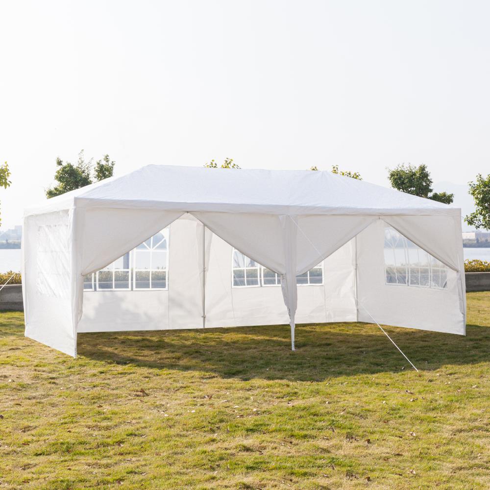 Zimtown 10'x20' Wedding Party Canopy Tent,6 Removable Sidewalls with Windows Great for Outdoor