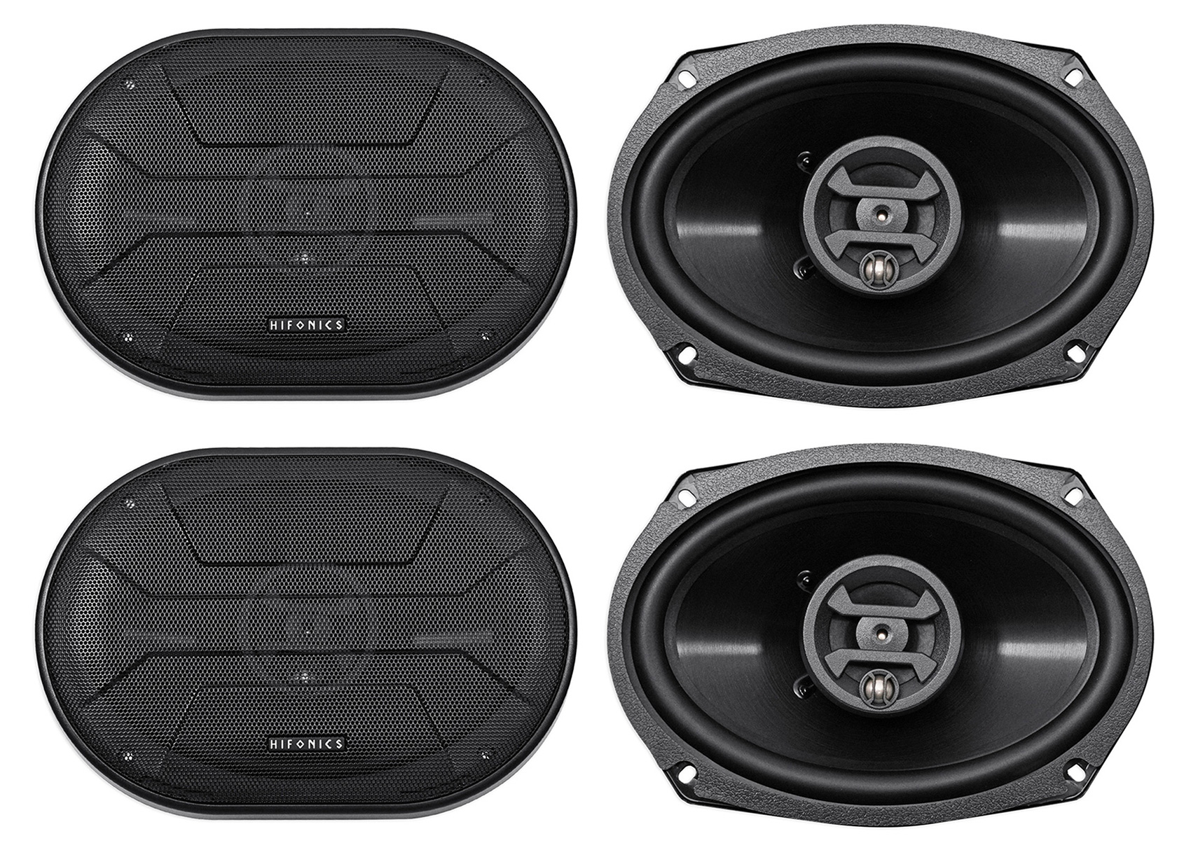 (4) Hifonics ZS693 6x9" 1600 Watt Car Audio Coaxial Speakers