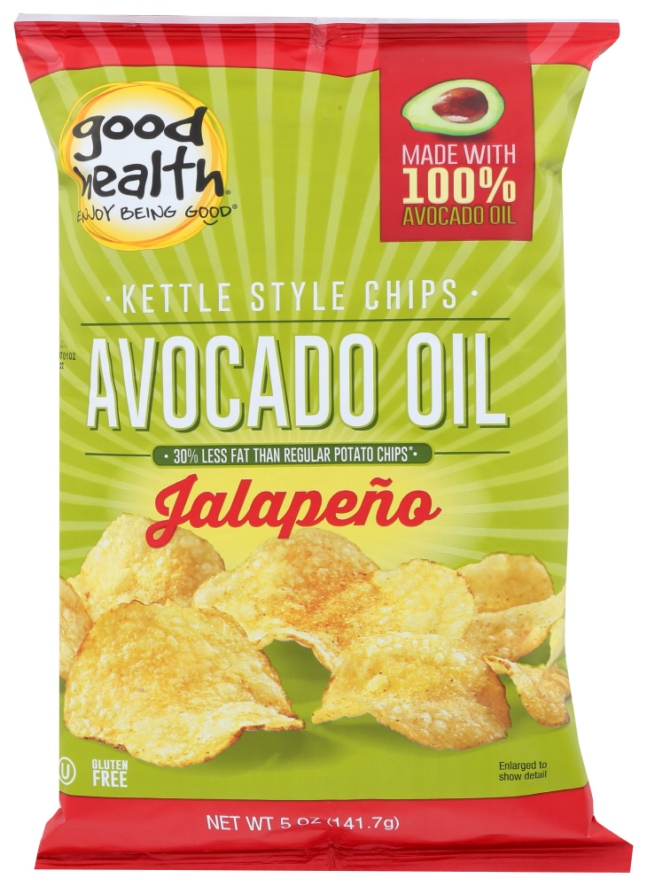 (12 Pack) Good Health Kettle Chips Avocado Oil Jalapeno, 5 Oz.