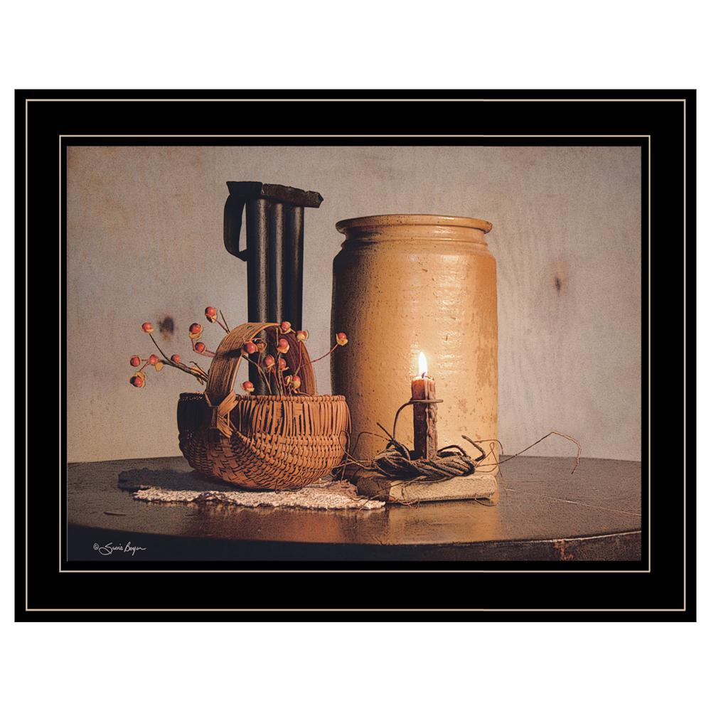"Bittersweet Basket" by Susie Boyer, Ready to Hang Framed Print, Black Frame